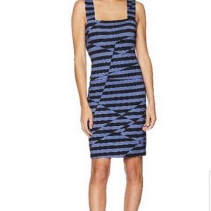 💥Nicole Miller Black/Blue Illusion Lace Dress